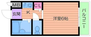 クレセント都島【5階】の間取り