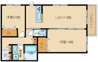 パーシモンB【1階】の間取り