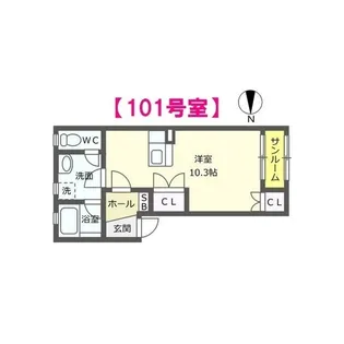 シャンティア【1階】の間取り