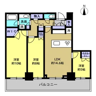 ザ・熊本タワー【17階】の間取り
