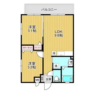 パークフロント小禄【1階】の間取り