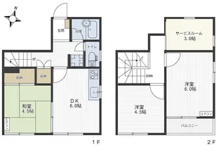 メゾネット領家南の間取り