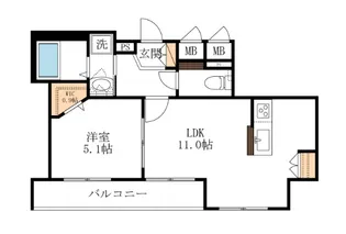 Le Chien 大宮東町【2階】の間取り