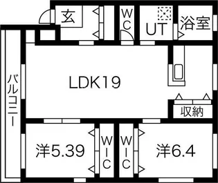 ヴィラ初生【3階】の間取り