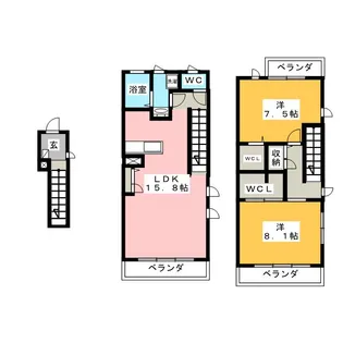 アルル西崎【2階】の間取り