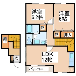 メゾン彩I・II【2階】の間取り