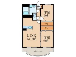 ユーミーマンション朽網【1階】の間取り