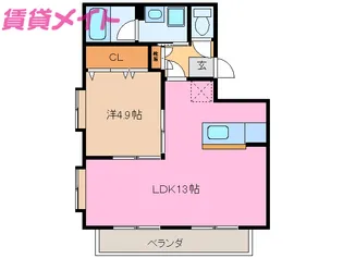 リアン泊【2階】の間取り