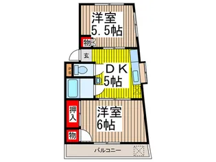 パーシモンハイツ【3階】の間取り