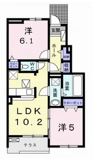 デスパシオ【1階】の間取り