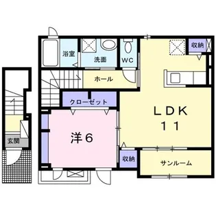 カーサ・アスール【2階】の間取り