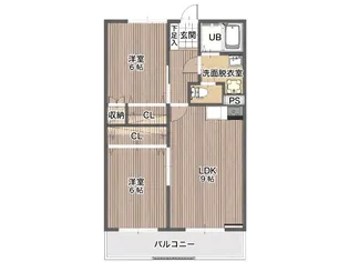 マンションサンシャイン【3階】の間取り