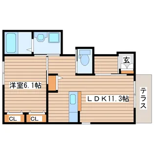 シェトワ【1階】の間取り