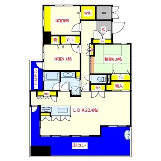 サンパーク国分II センターステージ【13階】の間取り
