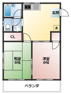 メゾンタケノウチ【2階】の間取り