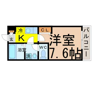 クレイビア熱田【2階】の間取り