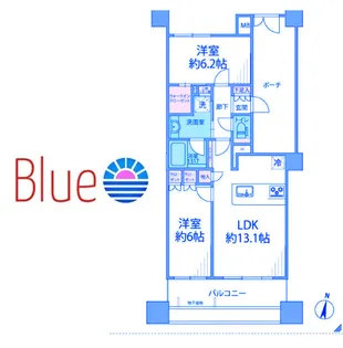 リストレジデンス辻堂タワー【16階】の間取り