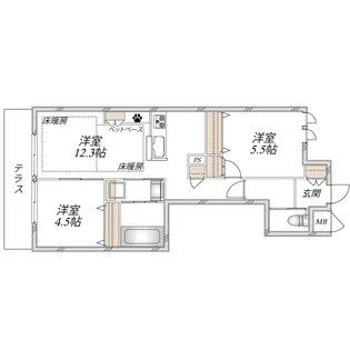 ラ セーヌ【1階】の間取り