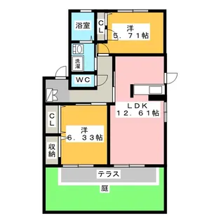 アマデトワール【1階】の間取り