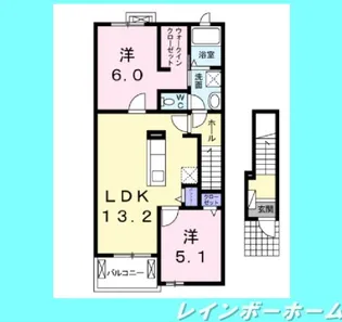 コロランテ・ティA【2階】の間取り