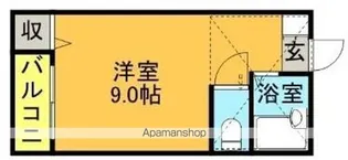 サンリバー天神南【2階】の間取り
