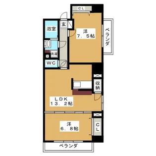 ジョディミラージュ西船橋【7階】の間取り