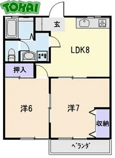 Blessing・Beauty A【2階】の間取り