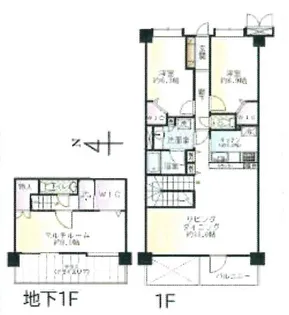 ビクトリアヒルズ横浜サウス F棟【1階】の間取り