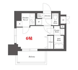SS.FLAT北品川【5階】の間取り