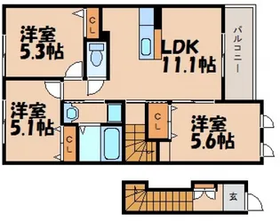 ブリリアント【2階】の間取り