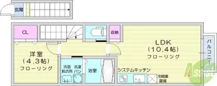 Earth北山【2階】の間取り