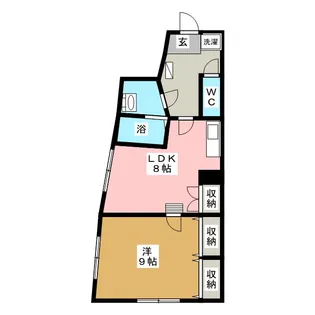 カーサ沖田【2階】の間取り