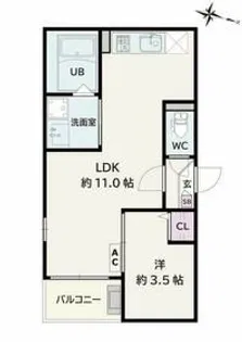 JACK HOMMACHIIV【3階】の間取り