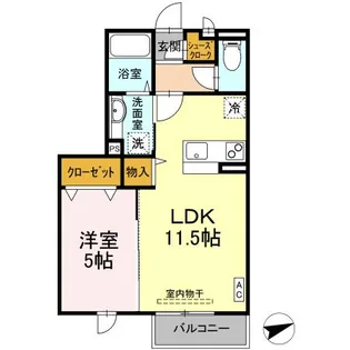 ウエストバード【2階】の間取り