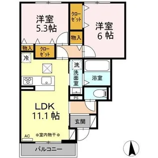 Noble USA【1階】の間取り