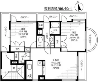 サンピア池尻【3階】の間取り