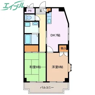ロイヤルマンションHAMADA【4階】の間取り
