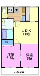 アミューズNAKAHARA A棟【3階】の間取り