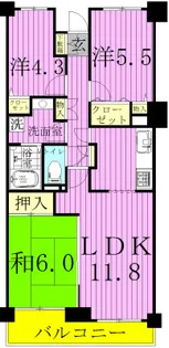 パーク・ノヴァ北小金【1階】の間取り