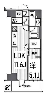 WORVE横浜伊勢佐木町【8階】の間取り