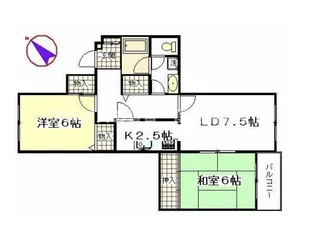 ユニーブル横浜山手第二【2階】の間取り