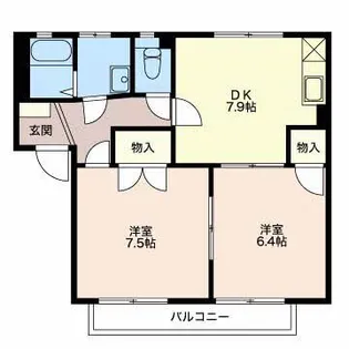 ワイド稲葉 N【1階】の間取り