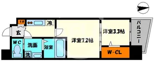 セレニテ堺筋本町プリエ【9階】の間取り