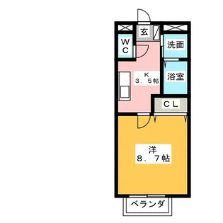 フジハイツII【3階】の間取り