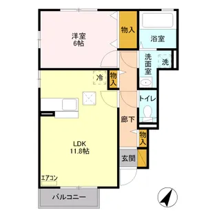 プランドールI(アイ)【1階】の間取り