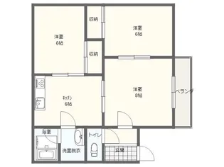 三番町ハイツ【1階】の間取り