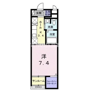 サンリット 城南【1階】の間取り