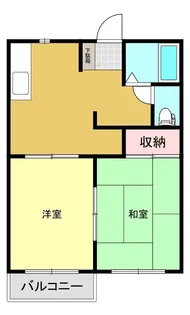 レポス新白河A【1階】の間取り