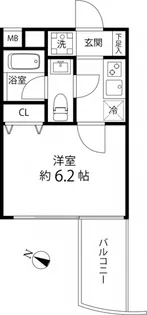 マーレ横浜白金【6階】の間取り