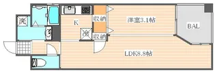 ロールベール博多駅前【8階】の間取り